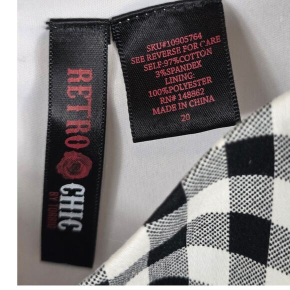 Torrid Retro Chic Gingham Pinup Academia Picnic Skater Women's Dress 20 - Picture 5 of 5